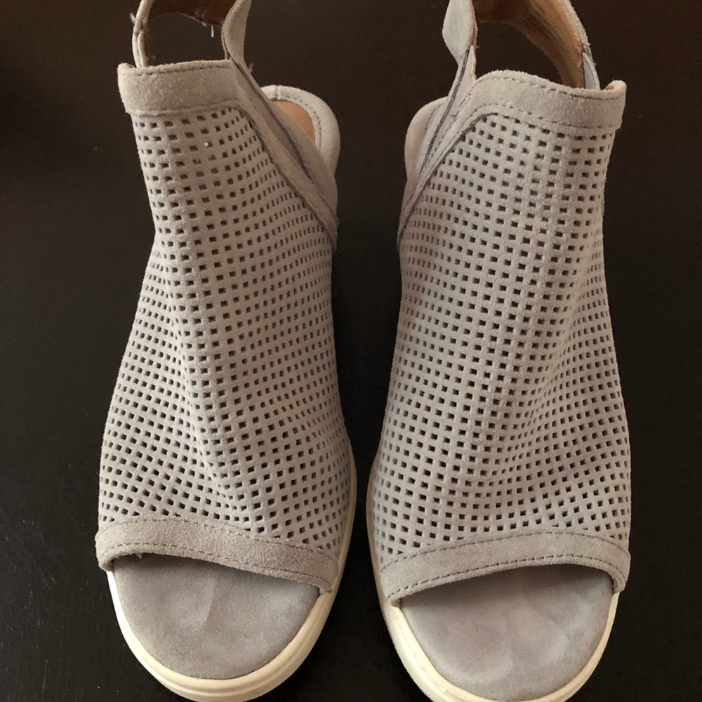 Sofft gray leather sandals. Worn only once.  Super soft.